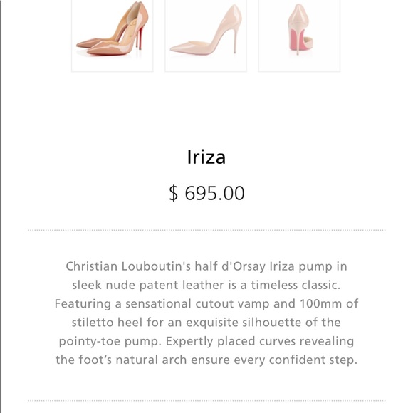 Christian Louboutin Iriza Patent Nude Heels - Picture 3 of 9